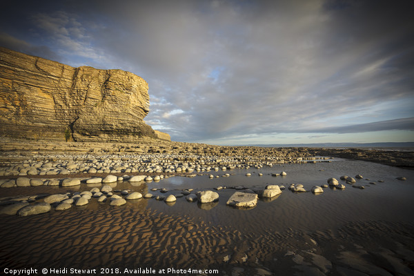 The cliffs and beach at Nash Point Picture Board by Heidi Stewart