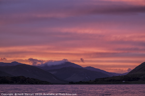 Sunrise on Loch Broom Picture Board by Heidi Stewart