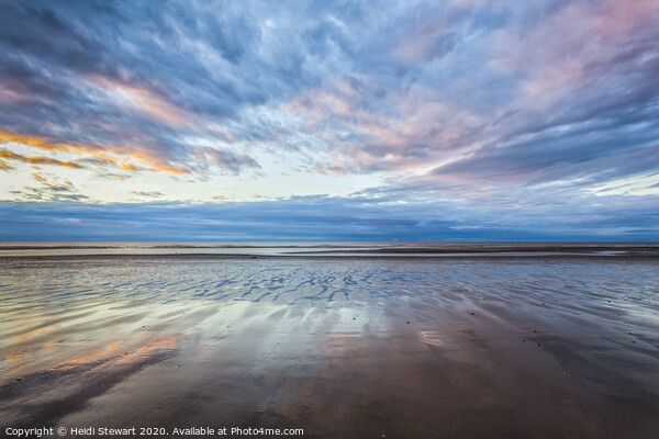 Rhyl Beach Sunset Picture Board by Heidi Stewart
