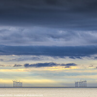 Buy canvas prints of Wind Turbines at Sunset by Heidi Stewart