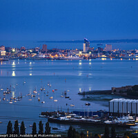 Buy canvas prints of Portsmouth Harbour at Night, Hampshire, England by Heidi Stewart