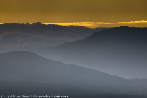 Sunrise in Snowdonia Picture Board by Heidi Stewart