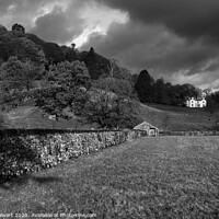 Buy canvas prints of Grasmere View in Black and White by Heidi Stewart