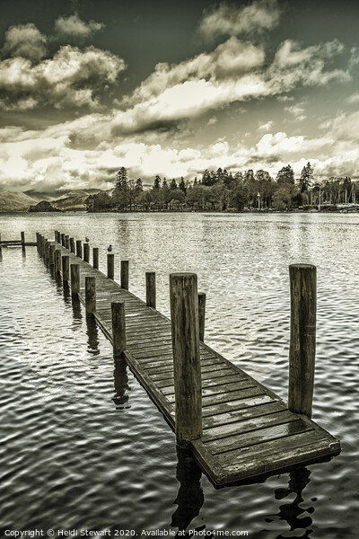 Wooden Jetty at Bowness-On-Windermere  Picture Board by Heidi Stewart