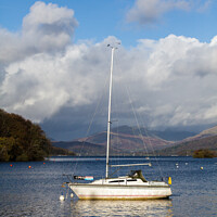 Buy canvas prints of Sailing Boat on Windermere Lake by Heidi Stewart