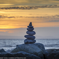 Buy canvas prints of Pebble Tower at Sunset by Heidi Stewart