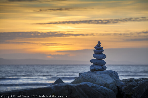 Pebble Tower at Sunset Picture Board by Heidi Stewart