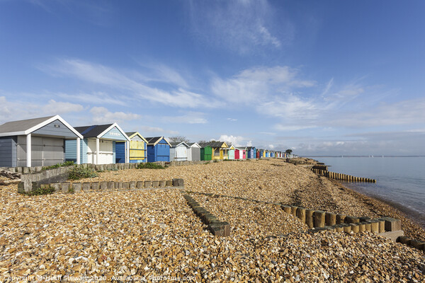 Beach Huts at Calshot, Hampshire Picture Board by Heidi Stewart