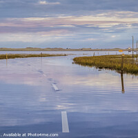 Buy canvas prints of Causeway to Holy Island at Sunset by Heidi Stewart