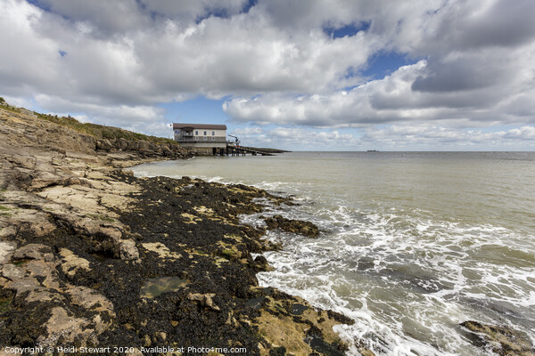 Moelfre RNLI lifeboat station on the Isle of Angle Picture Board by Heidi Stewart