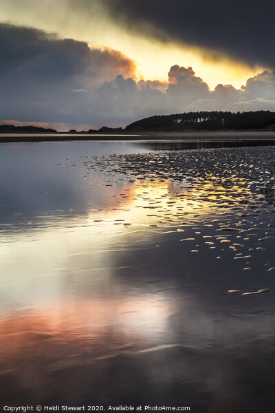 Newborough Beach Sunset Picture Board by Heidi Stewart