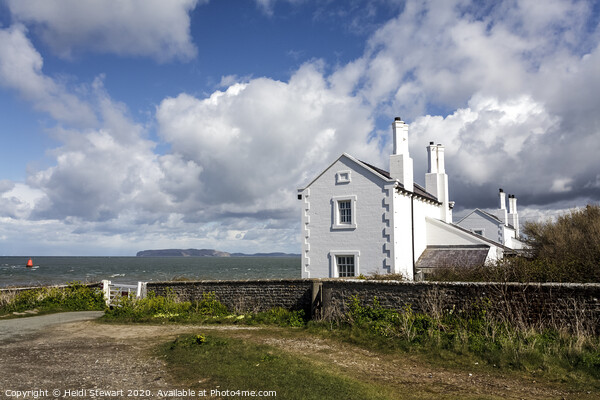 Old Coastguard's Cottages at Penmon Point in Angle Picture Board by Heidi Stewart