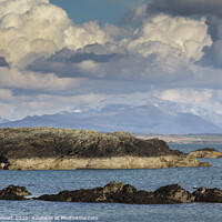 Buy canvas prints of Rhoscolyn Coast with Views of Snowdon in the Dista by Heidi Stewart