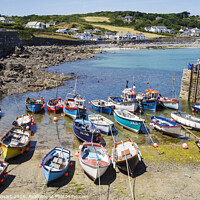Buy canvas prints of Coverack Harbour, Cornwall by Heidi Stewart