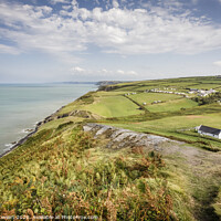 Buy canvas prints of Mwnt Church and Welsh Coast by Heidi Stewart