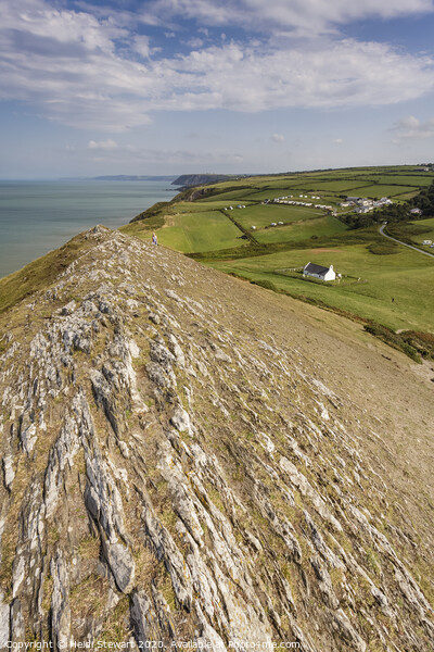 Mwnt Church and Welsh Coast Picture Board by Heidi Stewart