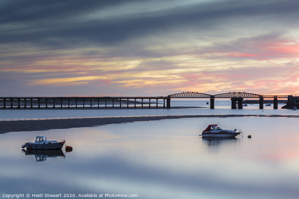 Barmouth Bridge at Sunset Framed Print by Heidi Stewart