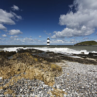 Buy canvas prints of Trwyn Du Lighthouse, Penmon Point, Anglesey by Heidi Stewart