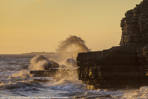 Dunraven Bay Sunset Glamorgan Heritage Coast south Picture Board by Heidi Stewart