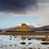 Buy canvas prints of Castle Stalker in the Scottish Highlands by Heidi Stewart