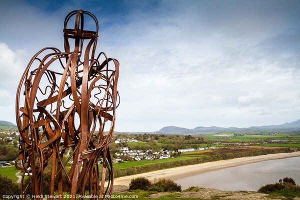 Tin Man Sculpture of Llanbedrog in North Wales  Picture Board by Heidi Stewart