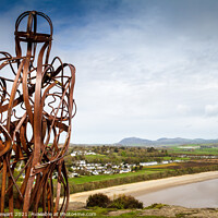 Buy canvas prints of Tin Man Sculpture of Llanbedrog in North Wales  by Heidi Stewart