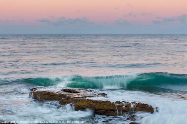 Coastal Sunset Northumberland Picture Board by Heidi Stewart