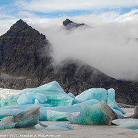 Buy canvas prints of Icebergs at Fjallsarlon Lagoon by Heidi Stewart
