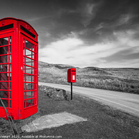 Buy canvas prints of Red Telephone Box and Post Box Colour Pop by Heidi Stewart