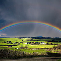 Buy canvas prints of North Poorton Rainbow by Kris Dutson
