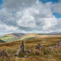 Buy canvas prints of Stone wall in the Brecon Beacons. by Richard Morgan