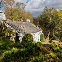 Buy canvas prints of Welsh Cottage in Snowdonia. by Richard Morgan