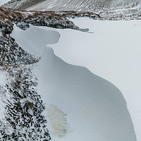 Buy canvas prints of Snow drift in the Brecon Beacons, Wales by Richard Morgan