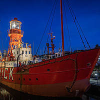 Buy canvas prints of The Helwick Lightship by Richard Morgan