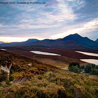 Buy canvas prints of Setting sun over Ben More Mountain, highlands of Scotland. by Richard Morgan