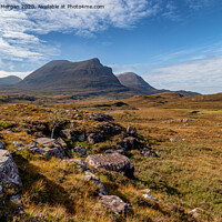 Buy canvas prints of Quinag Mountains Scotland. by Richard Morgan