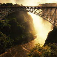 Buy canvas prints of Early morning glow on Victoria Falls  by Anthony Simpson