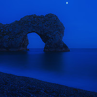 Buy canvas prints of Moon over Durdle Door by Anthony Simpson