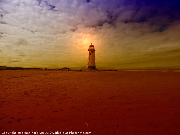 Point of Ayr Lighthouse Picture Board by simon alun hark