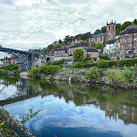 Buy canvas prints of  Ironbridge on the River Severn in Shropshire by simon alun hark