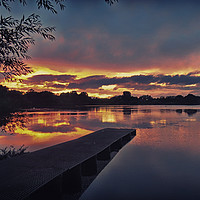 Buy canvas prints of Trench Pool Sunset by simon alun hark