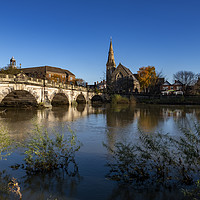 Buy canvas prints of Shrewsbury English Bridge by simon alun hark