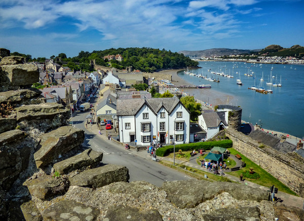 Conwy Harbour and Town Picture Board by simon alun hark