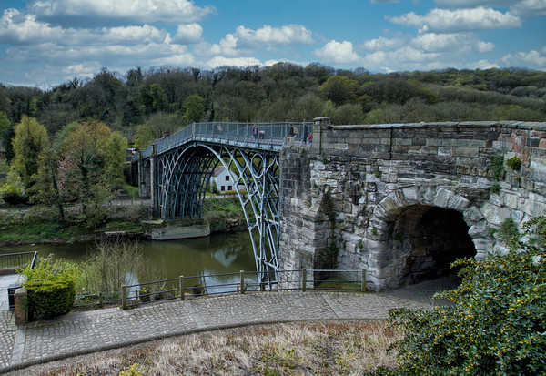  Ironbridge on the River Severn in Shropshire      Picture Board by simon alun hark