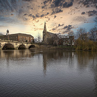 Buy canvas prints of Shrewsbury English Bridge by simon alun hark