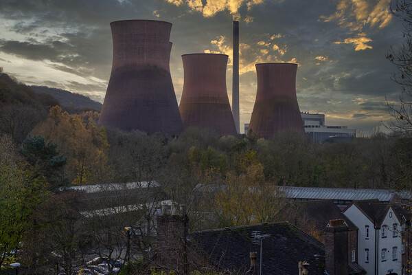 Ironbridge Power Station Picture Board by simon alun hark
