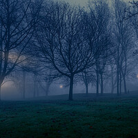 Buy canvas prints of Dark Mist Night by simon alun hark