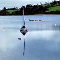Buy canvas prints of Boat on Wimbleball Lake Exmoor by Alexandra Stevens