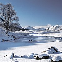 Buy canvas prints of Frozen River Rannoch Moor by Matt Johnston