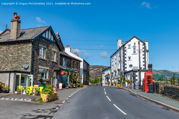 Main street in Patterdale Village Picture Board by Angus McComiskey